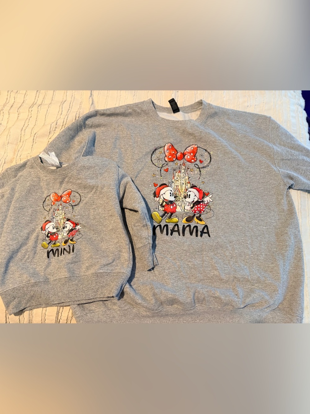 Gray Mama & Mini 
Holiday Sweatshirts- Gray